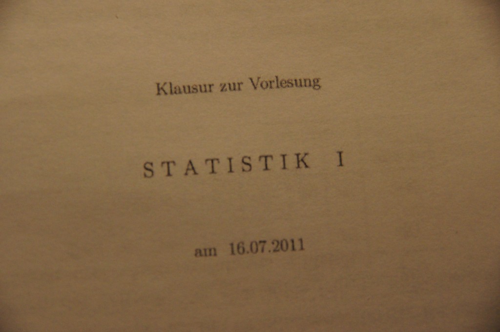 "Statstik I"-Klausur