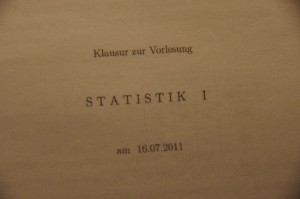 "Statstik I"-Klausur